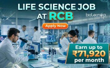 RCB Careers 2026: Research Jobs for Life Science Candidates Earn up to ₹71,920 per month Life Science Job at RCB | Candidates Apply Now