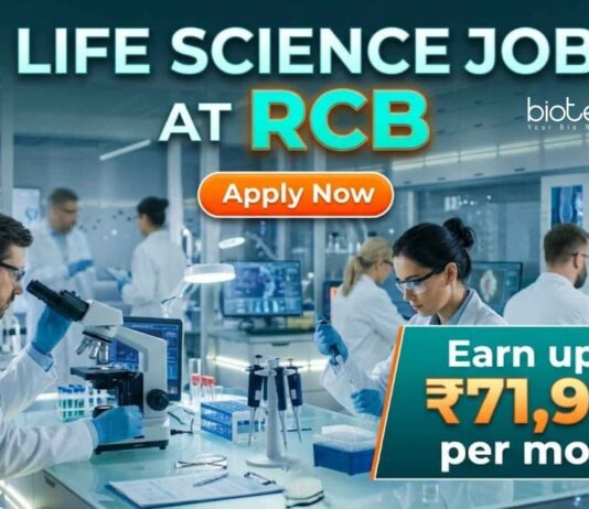 Life Science Job at RCB | Candidates Apply Now