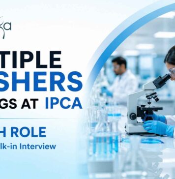 Freshers Walk-In Interview 2026 :Multiple Openings at Ipca Laboratories Multiple Freshers Openings at Ipca | Biotech Role | Walk-in