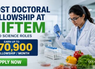 ₹70,900 Fellowship/ Month : Post Doctoral Fellowship at NIFTEM in Food Science Food Science Jobs at NIFTEM | Candidates Apply Now