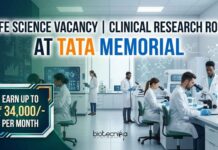 TATA MEMORIAL Careers 2026: Clinical Research Coordinator Vacancy | Life Science Role Life Science Vacancy at TATA MEMORIAL | Clinical Research Role