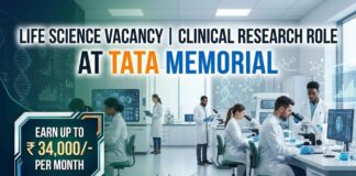 Life Science Vacancy at TATA MEMORIAL | Clinical Research Role