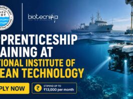 Apprenticeship Training at NIOT | Candidates Apply Now
