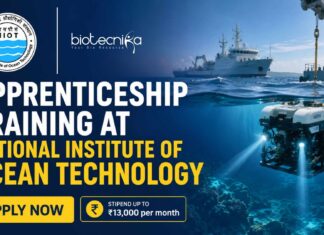 NIOT Apprenticeship Training 2026 for Biotechnology & Science Graduates | Walk-In Interview Apprenticeship Training at NIOT | Candidates Apply Now