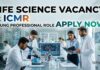 ICMR Young Professional Recruitment 2026 | Life Science Vacancy Life Science Vacancy at ICMR | Young Professional Role