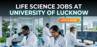 University of Lucknow Project Assistant Recruitment 2026 | Life Science Jobs Opportunity Life Science Jobs at University of Lucknow | Candidates Apply now