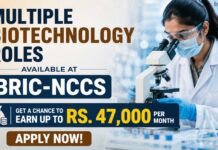 BRIC-NCCS Recruitment 2026: Multiple Biotech Jobs Available – Apply Now! Multiple Biotech Jobs at BRIC-NCCS | Candidates Apply Now