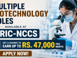 BRIC-NCCS Recruitment 2026: Multiple Biotech Jobs Available – Apply Now! Multiple Biotech Jobs at BRIC-NCCS | Candidates Apply Now