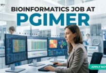 PGIMER Careers 2026: Bioinformatics Job for Senior Research Fellow – Salary ₹42,000 + HRA Bioinformatics Job at PGIMER | Candidates Apply Now