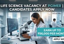 ₹56,000 Salary for Life Science Candidates | Research Scientist Role | PGIMER Recruitment 2026 Life Science Vacancy at PGIMER | Candidates Apply Now
