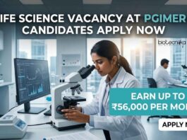 Life Science Vacancy at PGIMER | Candidates Apply Now
