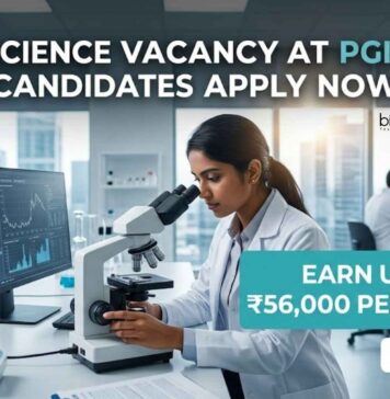 ₹56,000 Salary for Life Science Candidates | Research Scientist Role | PGIMER Recruitment 2026 Life Science Vacancy at PGIMER | Candidates Apply Now