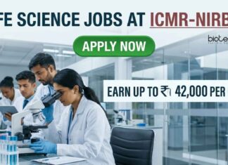 ₹42,000/Month ICMR-NIRBID Young Professional Recruitment 2026 – Life Science Role Life Science Jobs at ICMR-NIRBID | Candidates Apply Now