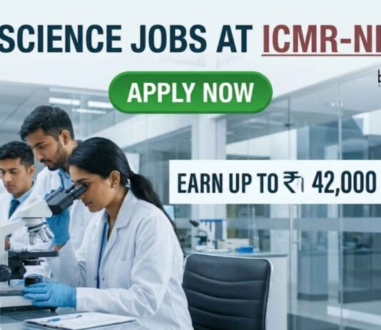 ₹42,000/Month ICMR-NIRBID Young Professional Recruitment 2026 – Life Science Role Life Science Jobs at ICMR-NIRBID | Candidates Apply Now
