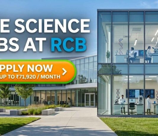 ₹71,920 per month Salary at RCB: Research Associate Vacancy for Life Science Candidates Life Science Jobs at RCB | Candidates Apply Now