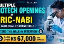 Upto ₹67,000/ Month Biotech Openings at NABI 2026 | Multiple Research Roles Multiple Biotech Openings at BRIC-NABI | Candidates Apply Now