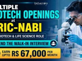 Multiple Biotech Openings at BRIC-NABI | Candidates Apply Now