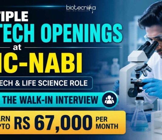 Multiple Biotech Openings at BRIC-NABI | Candidates Apply Now