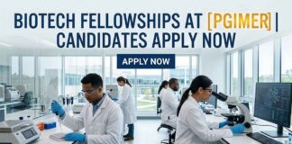 PGIMER JRF Vacancy 2026 – Life Science Candidates Can Earn ₹37,000 + HRA! Biotech Fellowships at PGIMER | Candidates Apply Now