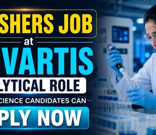 Freshers Life Science Jobs 2026: Novartis Associate Analyst Hiring Life Science Freshers Jobs at Novartis | Candidates Apply Now