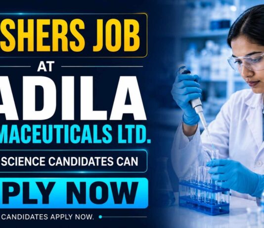 Life Science Freshers Job at Cadila | Candidates Apply Now