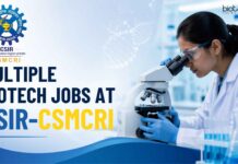Up to ₹67,000/Month Salary at CSIR-CSMCRI | Multiple Biotech Jobs Vacancies Announced Multiple Biotech Jobs at CSIR-CSMCRI | Candidates Apply Now