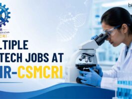 Up to ₹67,000/Month Salary at CSIR-CSMCRI | Multiple Biotech Jobs Vacancies Announced Multiple Biotech Jobs at CSIR-CSMCRI | Candidates Apply Now