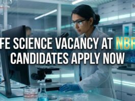 Life Science Vacancy at NBRC | Candidates Apply Now