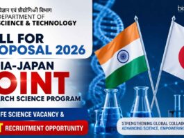 Call for Proposal 2026: DST-Japan JOINT Research Science Prog