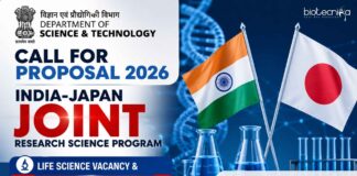 India-Japan Cooperative Science Programme 2026 | Call for Proposal | Life Science Vacancy & DST Recruitment Opportunity Call for Proposal 2026: DST-Japan JOINT Research Science Prog