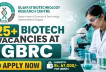 25+ Biotech & Life Science Openings Announced at GBRC | Upto ₹67,000/ Month Salary Multiple Biotech Vacancies at GBRC | Candidates Apply Now