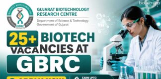 25+ Biotech & Life Science Openings Announced at GBRC | Upto ₹67,000/ Month Salary Multiple Biotech Vacancies at GBRC | Candidates Apply Now