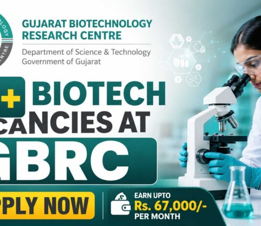 25+ Biotech & Life Science Openings Announced at GBRC | Upto ₹67,000/ Month Salary Multiple Biotech Vacancies at GBRC | Candidates Apply Now