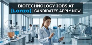 Biology & Biotech Vacancy at Lonza | Apply Now Biotechnology Jobs at Lonza | Candidates Apply Now