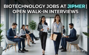 JIPMER Biotech & Biochemistry Vacancy 2026 – Walk-In Interview Biotechnology Jobs at JIPMER | Candidates Attend The Walk-in