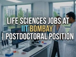 Life Sciences Jobs at IIT Bombay | Postdoctoral Position