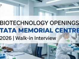 Biotechnology Vacancy at Tata Memorial Centre | Apply Now
