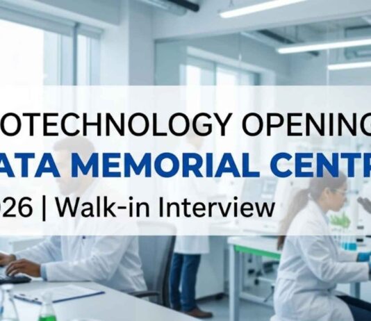 Biotechnology Vacancy at Tata Memorial Centre | Apply Now