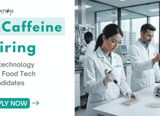 Biotechnology Jobs at mCaffeine – B.Tech / M.Tech Candidates Apply Now Apply for Project Manager NPD roles at mCaffeine, Mumbai: B.Tech / M.Tech Candidates explore Biotechnology and Food Tech Jobs.