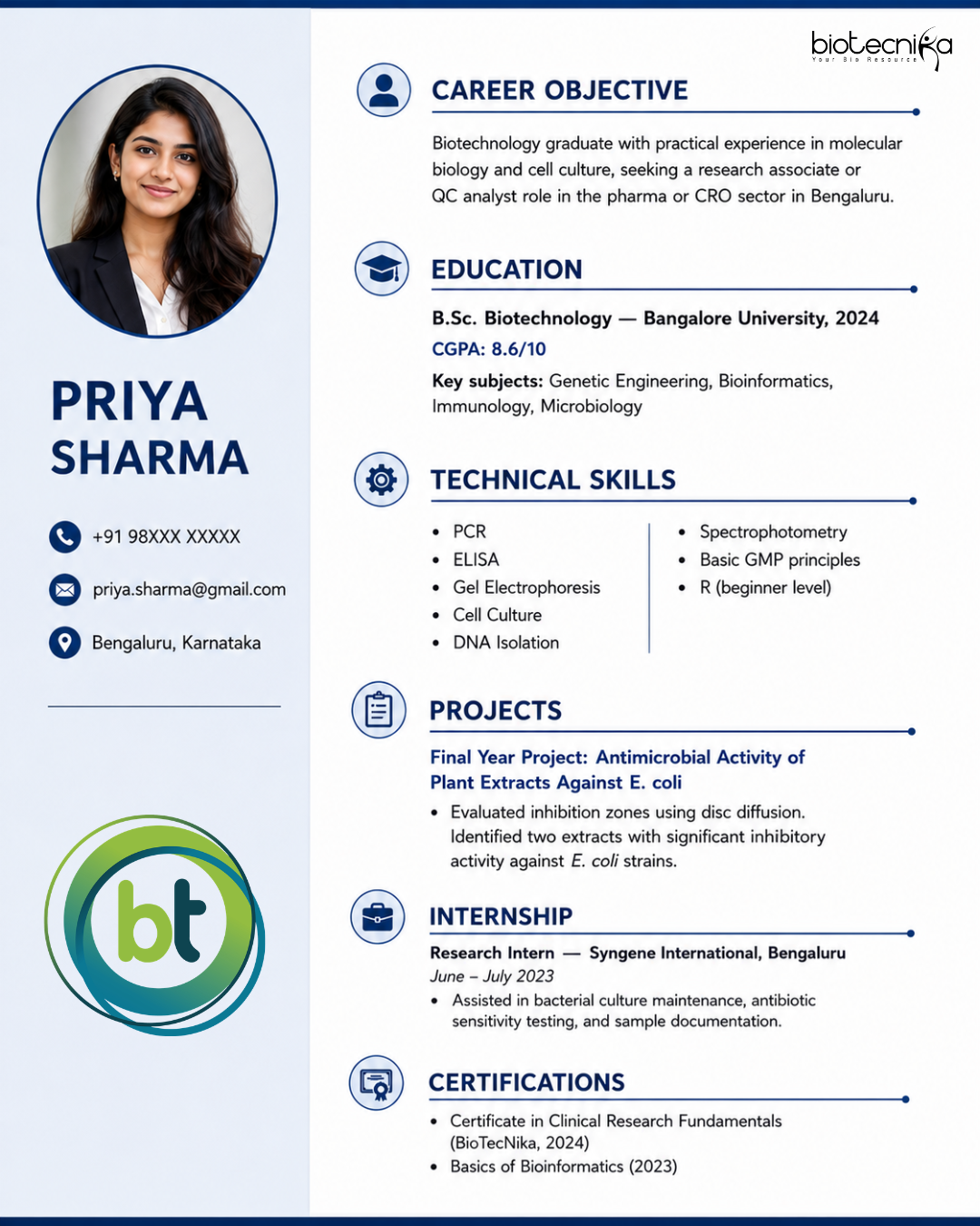 Biotechnology Resume Format 2026: What Recruiters Actually Want