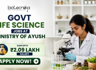 ₹2.09 Lakh Salary Govt Jobs at Ministry of AYUSH for Life Science Candidates | Apply Now ₹2.09 Lakh Salary Govt Jobs at Ministry of AYUSH for Life Science Candidates Apply Now