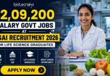 ₹2,09,200 Salary Govt Jobs at FSSAI Recruitment 2026 for Life Science Graduates FSSAI Careers 2026 announced Group A & C vacancies including Joint Director Job. Apply now for a Govt Life Science Job and explore opportunities for life science graduates