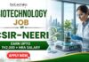 Apply for CSIR-NEERI Careers Senior Project Associate Job with ₹42,000 salary plus HRA. Excellent Biotechnology Job.