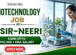₹42,000 + HRA Salary! Biotechnology Job at CSIR-NEERI | Applications Invited Apply for CSIR-NEERI Careers Senior Project Associate Job with ₹42,000 salary plus HRA. Excellent Biotechnology Job.