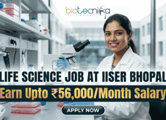 ₹56,000/Month Salary Life Science Job at IISER Bhopal | Application Invited! ₹56,000/Month Salary Life Science Job at IISER Bhopal | Application Invited!