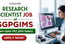 ₹67,200 Salary Project Research Scientist Job at SGPGIMS – Apply Online Here Apply for SGPGIMS Careers Project Research Scientist Job with salary up to ₹67,200 per month. Life Science Research Job