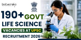 190+ Govt Life Science Vacancies at UPSC Recruitment 2026 | Apply Online 190+ Govt Life Science Job Vacancies at UPSC | Apply Online