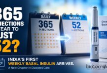 365 injections a year to just 52? India’s First Weekly Basal Insulin Arrives 365 injections a year to just 52 India's first weekly basal insulin arrives