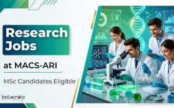 Govt Biochemistry Research Jobs at MACS-ARI Pune | Online Applications Open Explore Biochemistry Research Jobs at ARI Pune Recruitment. Apply for Junior Research Fellow Role & Work on Pharmacological Formulations.