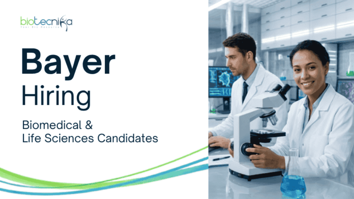 Biotechnology Jobs (1) Apply for Biomedical Life Sciences Jobs at Bayer in Hyderabad and Explore Bioinformatics Career in R&D Sector.